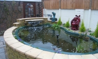 water feature after